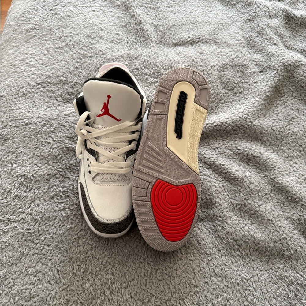 Jordan Retro 3 White Black Grey and Red